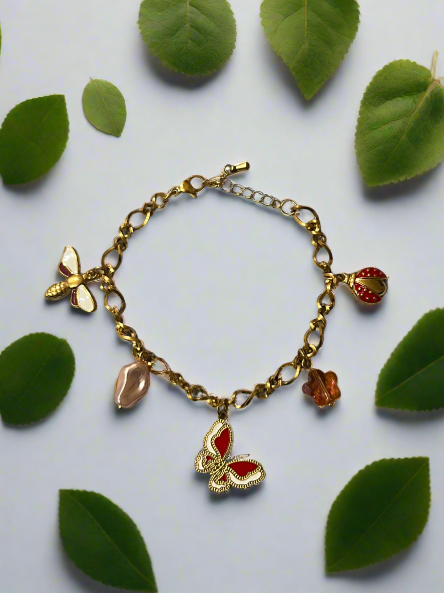 Flutterbug Charm Bracelet