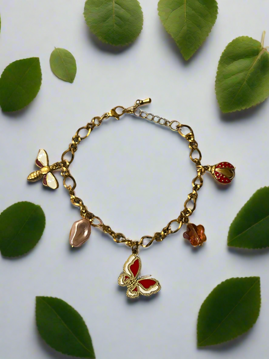 Flutterbug Charm Bracelet
